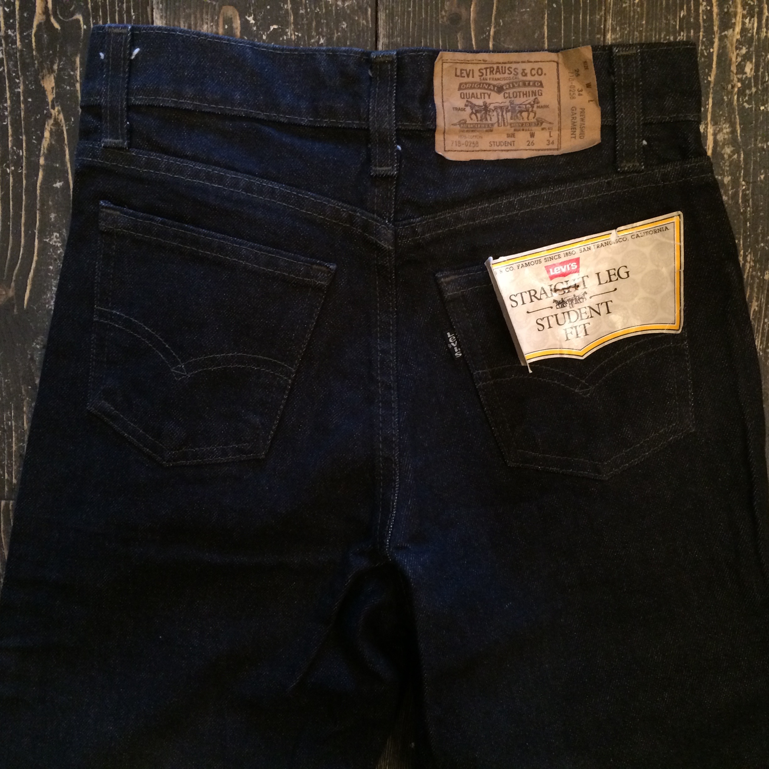 NOS 80's Levi's 718 black denim pants | Button Up Clothing