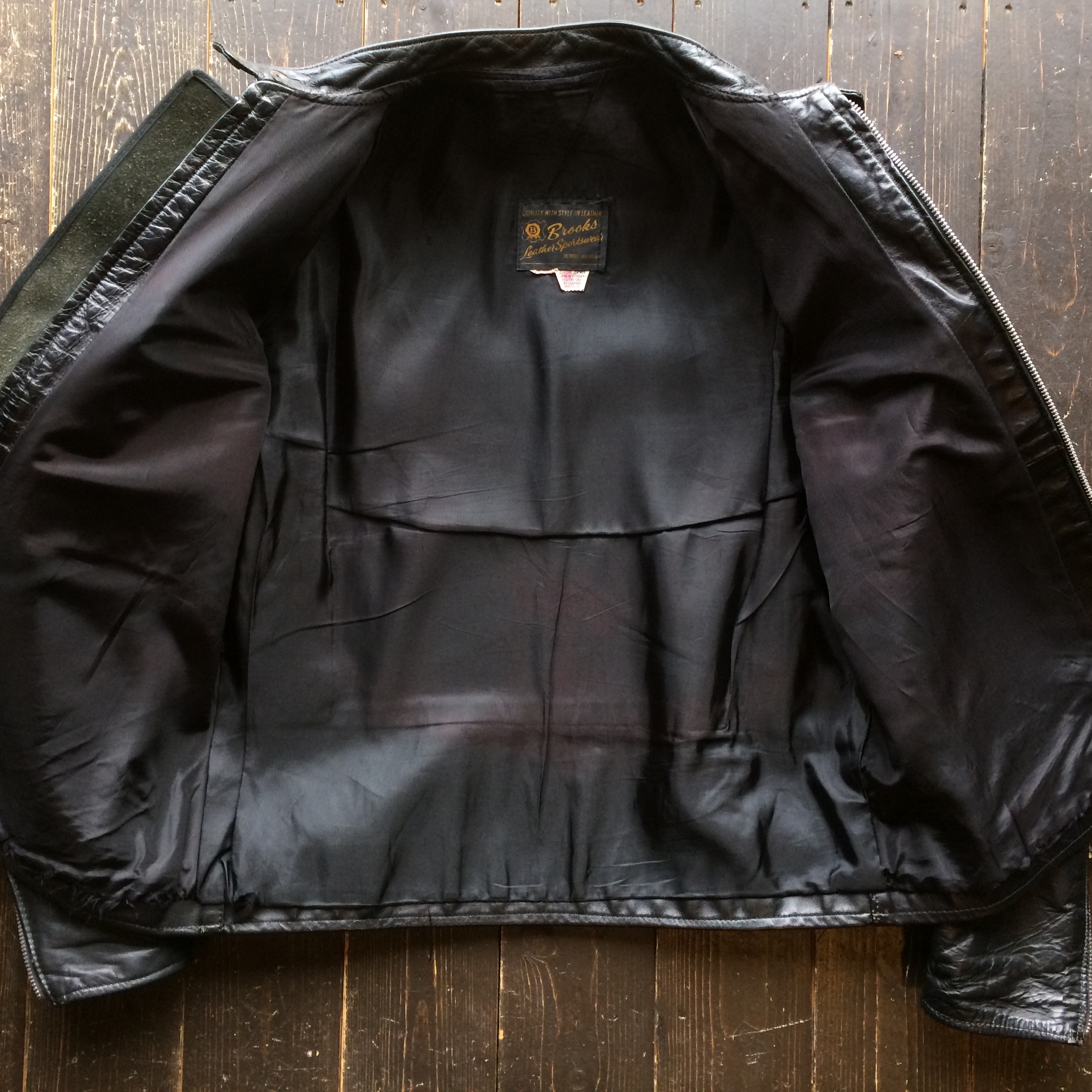 60's Brooks Leather riders jacket | Button Up Clothing
